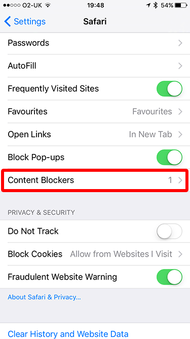 ad blocker safari extension ios