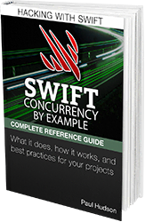 Swift Concurrency by Example book cover.