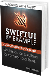 SwiftUI by Example book cover.