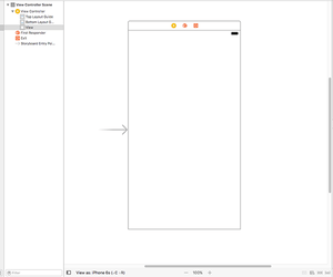 The Single View App template gives you one large, empty canvas to draw on.