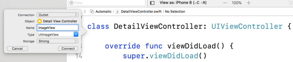 When you Ctrl-drag from Interface Builder into your code, a bubble will appear offering to create an outlet for you.