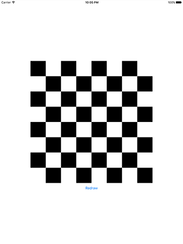 Drawing a checkerboard with Core Graphics is just a matter of drawing squares with alternating colors.