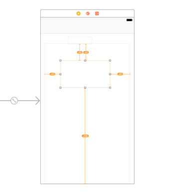 The beginnings of our layout: just place a text field above a horizontal stack view.