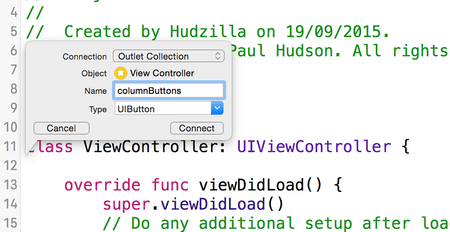 Creating an IBOutletCollection in Interface Builder puts all your outlets into a single array.