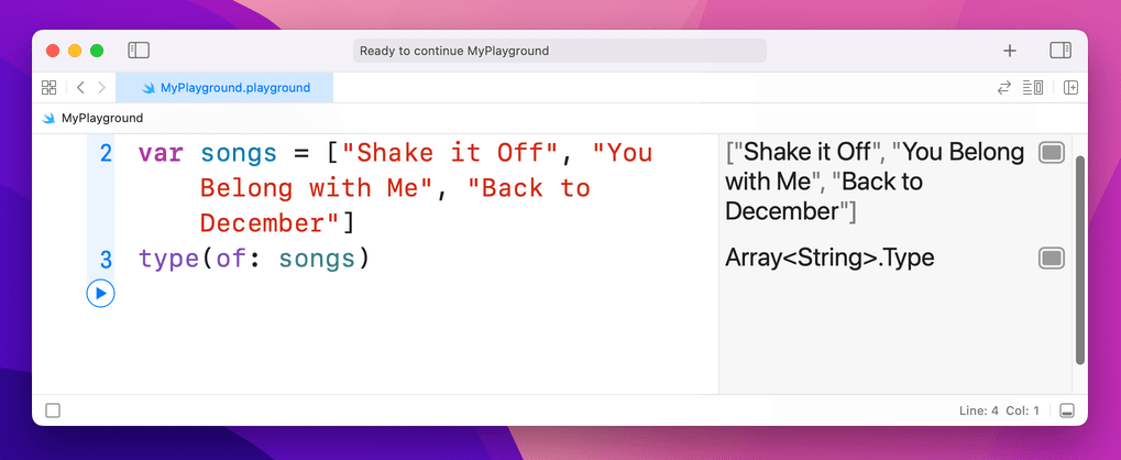 Checking the type of an Array of Strings.