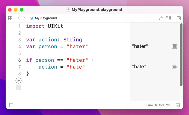 Using a condition to conditionally assign a value.