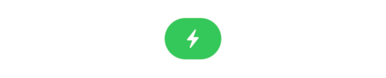 A white lightning bolt icon inside a green capsule or pill shape.