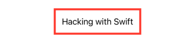 The text “Hacking with Swift” with a thick rectangular red border.