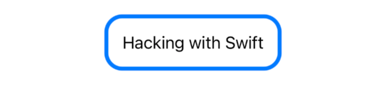 The text “Hacking with Swift” with a thick blue rounded-rectangular border.