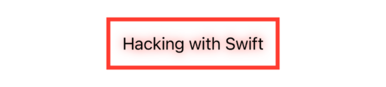 The text “Hacking with Swift” with a hazy red shadow behind it.