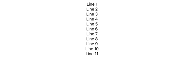 11 lines of text reading “Line 1” through “Line 11”.