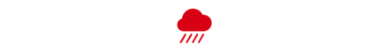 A red symbol showing a cloud dispensing heavy rain.