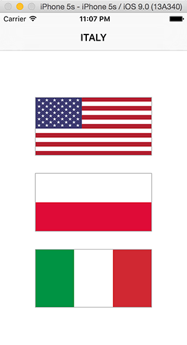 Dein Spiel bis jetzt: drei verschiedene Flaggen, und die korrekte Antwort steht ganz oben.