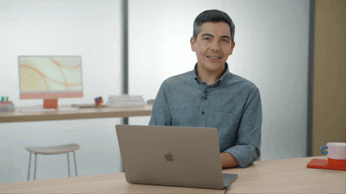 A man smiling and talking to the camera. This is Kieran, an Xcode engineer, and it’s taken from Review code and collaborate in Xcode talk.